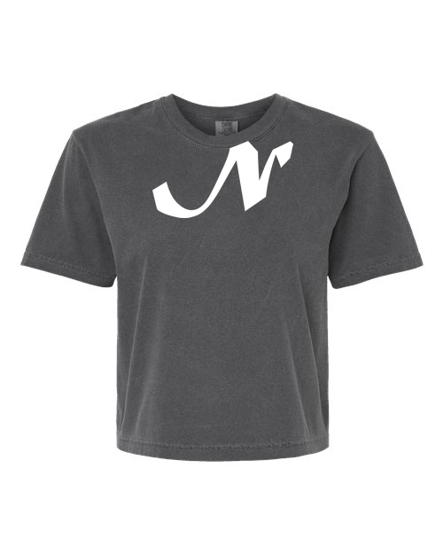 Alphabet N T-Shirt 9 inch calligraphy White ink, Pepper