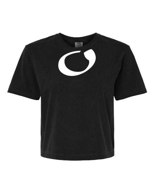 Alphabet O T-Shirt 9 inch calligraphy White ink, Black