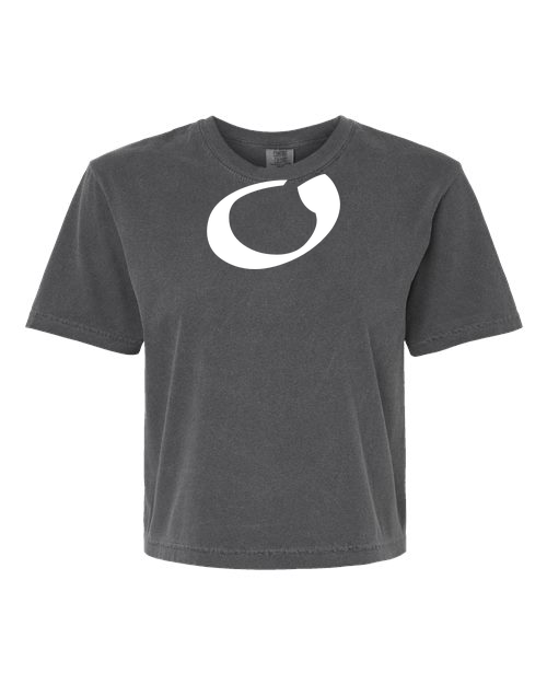 Alphabet O T-Shirt 9 inch calligraphy White ink, Pepper