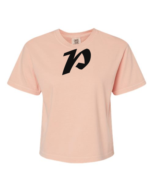 Alphabet P T-Shirt 9 inch calligraphy Black ink, Peachy
