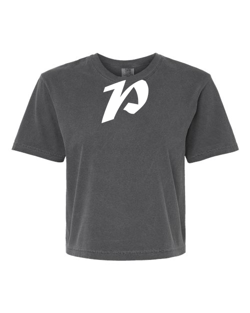 Alphabet P T-Shirt 9 inch calligraphy White ink, Pepper