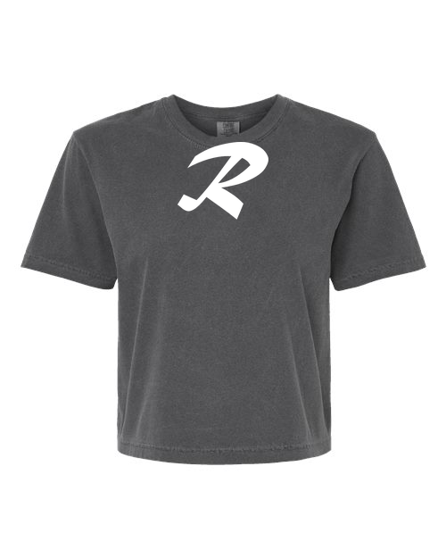Alphabet R T-Shirt 9 inch calligraphy White ink, Pepper