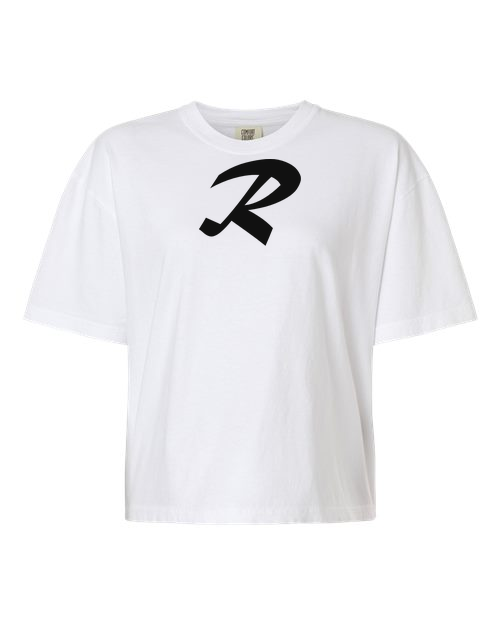 Alphabet R T-Shirt 9 inch calligraphy Black ink, White