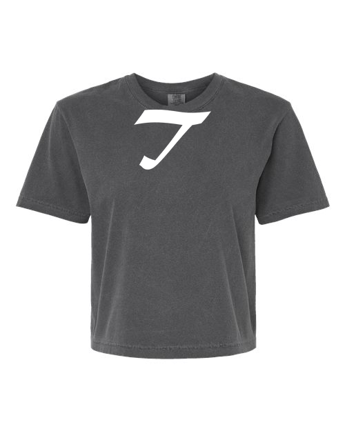 Alphabet T T-Shirt 9 inch calligraphy White ink, Pepper
