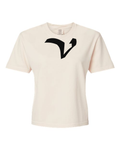 Alphabet V T-Shirt 9 inch calligraphy Black ink, Ivory
