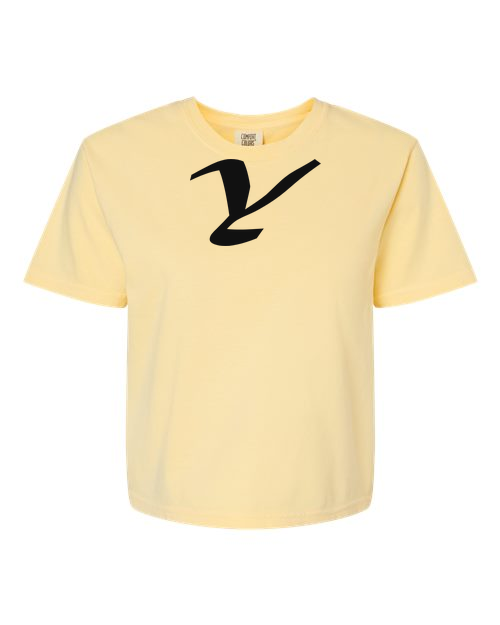 Alphabet Y T-Shirt 9 inch calligraphy Black ink, Butter