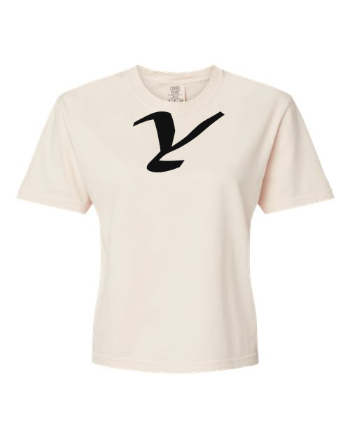 Alphabet Y T-Shirt 9 inch calligraphy Black ink, Ivory
