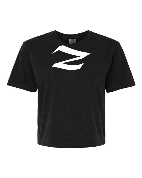 Alphabet Z T-Shirt 9 inch calligraphy White ink, Black