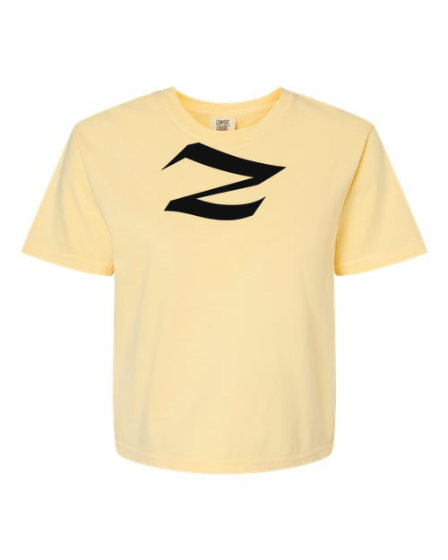 Alphabet Z T-Shirt 9 inch calligraphy Black ink, Butter