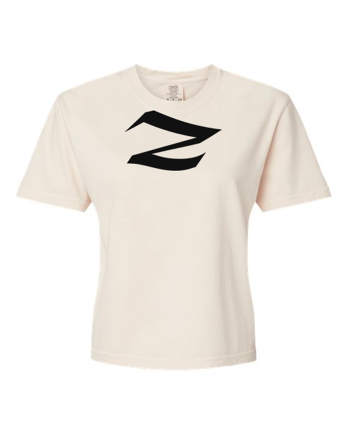 Alphabet Z T-Shirt 9 inch calligraphy Black ink, Ivory