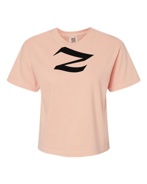 Alphabet Z T-Shirt 9 inch calligraphy Black ink, Peachy
