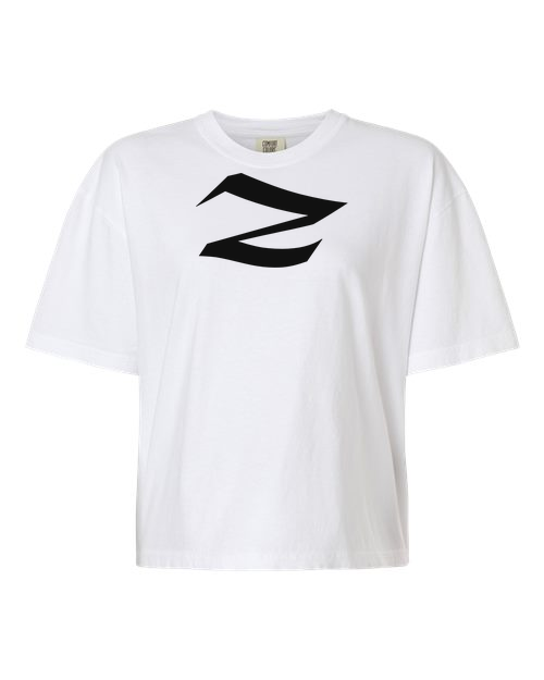 Alphabet Z T-Shirt 9 inch calligraphy Black ink, White