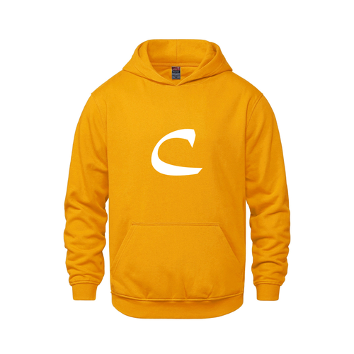 Alphabet C Hoodie 9 inch calligraphy White ink, Gold