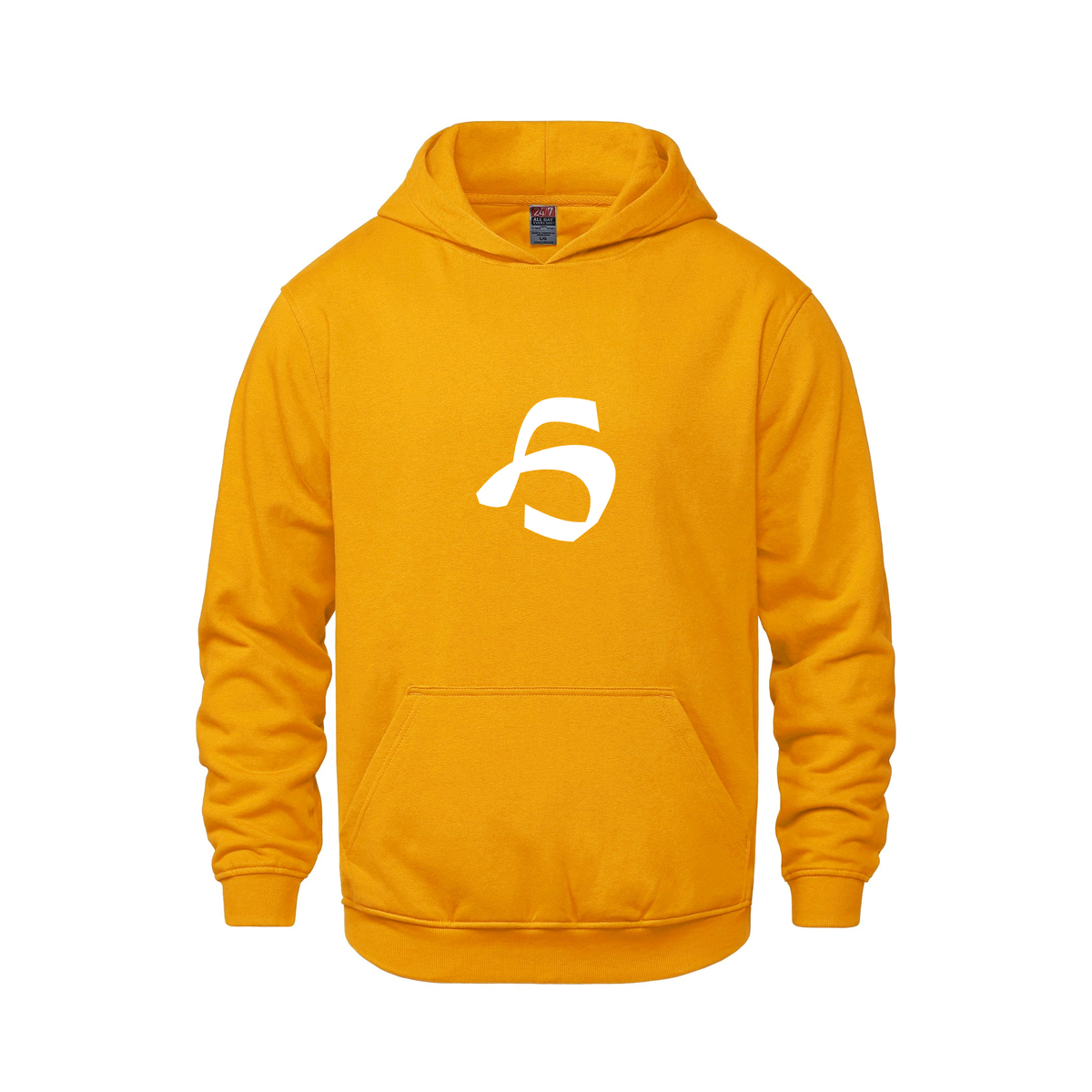 Alphabet H Hoodie 9 inch calligraphy White ink, Gold