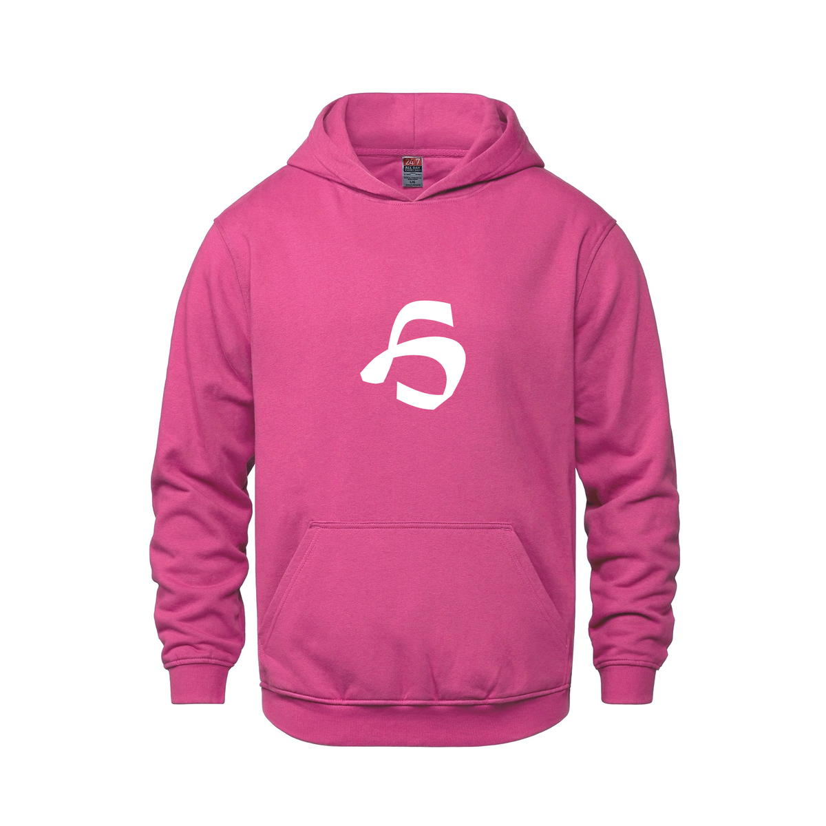 Alphabet H Hoodie 9 inch calligraphy White ink, Heliconia