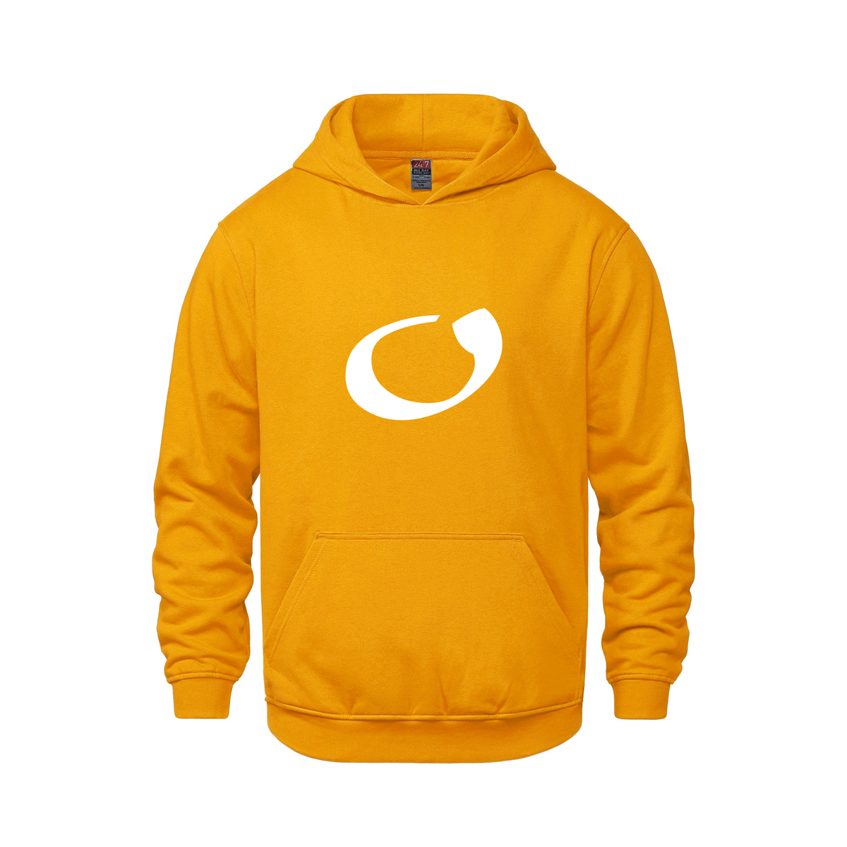 Alphabet O Hoodie 9 inch calligraphy White ink, Gold