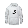 Alphabet S Hoodie 9 inch calligraphy Black ink, Ash
