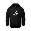 Alphabet S Hoodie 9 inch calligraphy White ink, Black