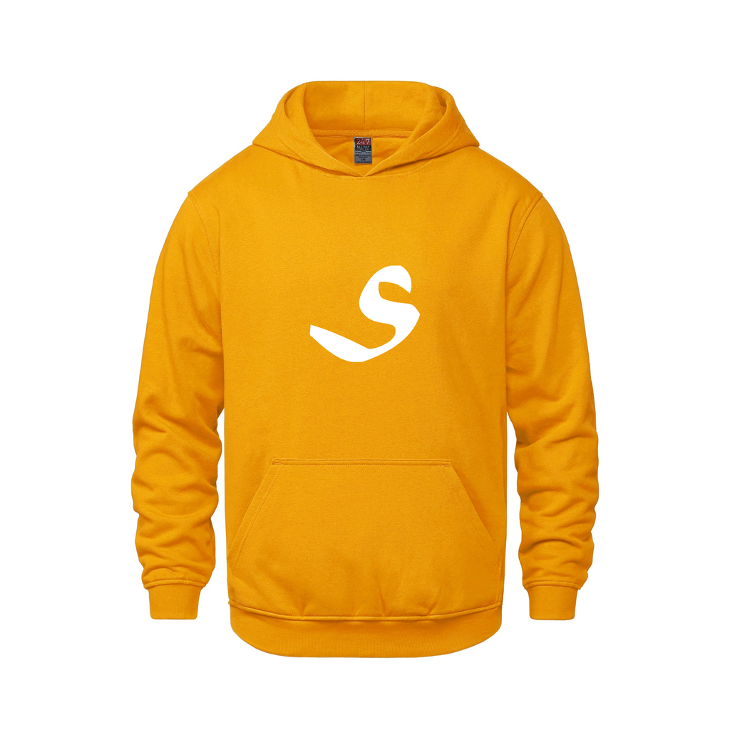 Alphabet S Hoodie 9 inch calligraphy White ink, Gold