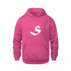 Alphabet S Hoodie 9 inch calligraphy White ink, Heliconia