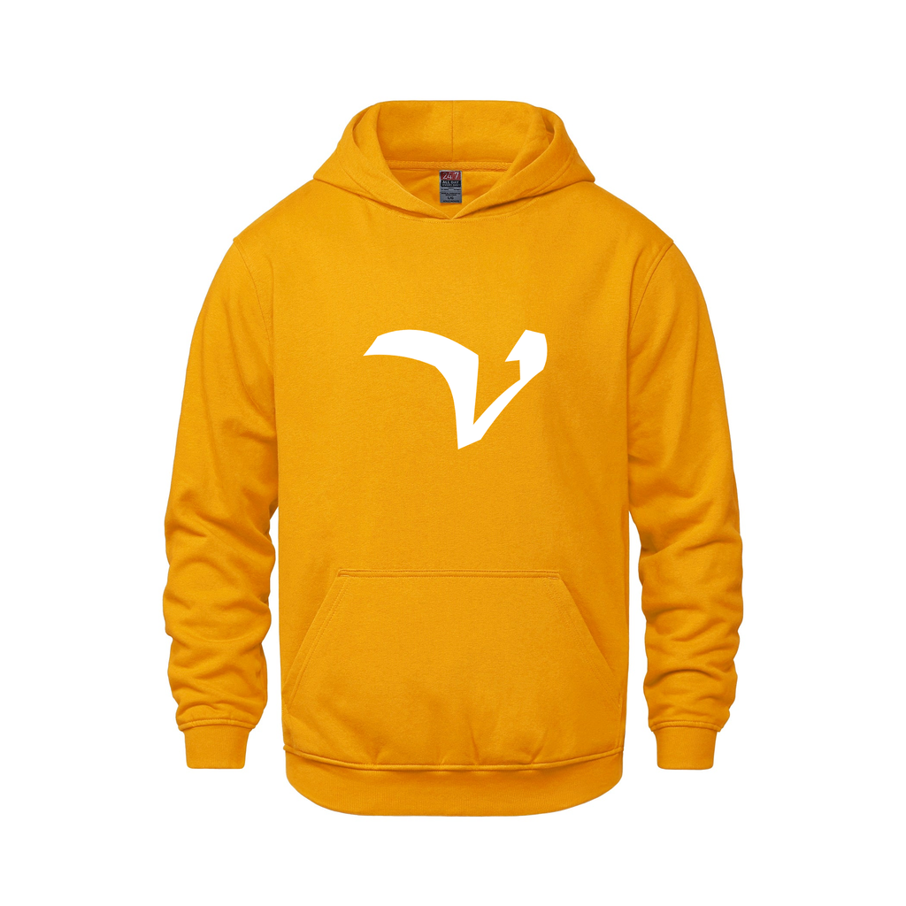 Alphabet V Hoodie 9 inch calligraphy White ink, Gold