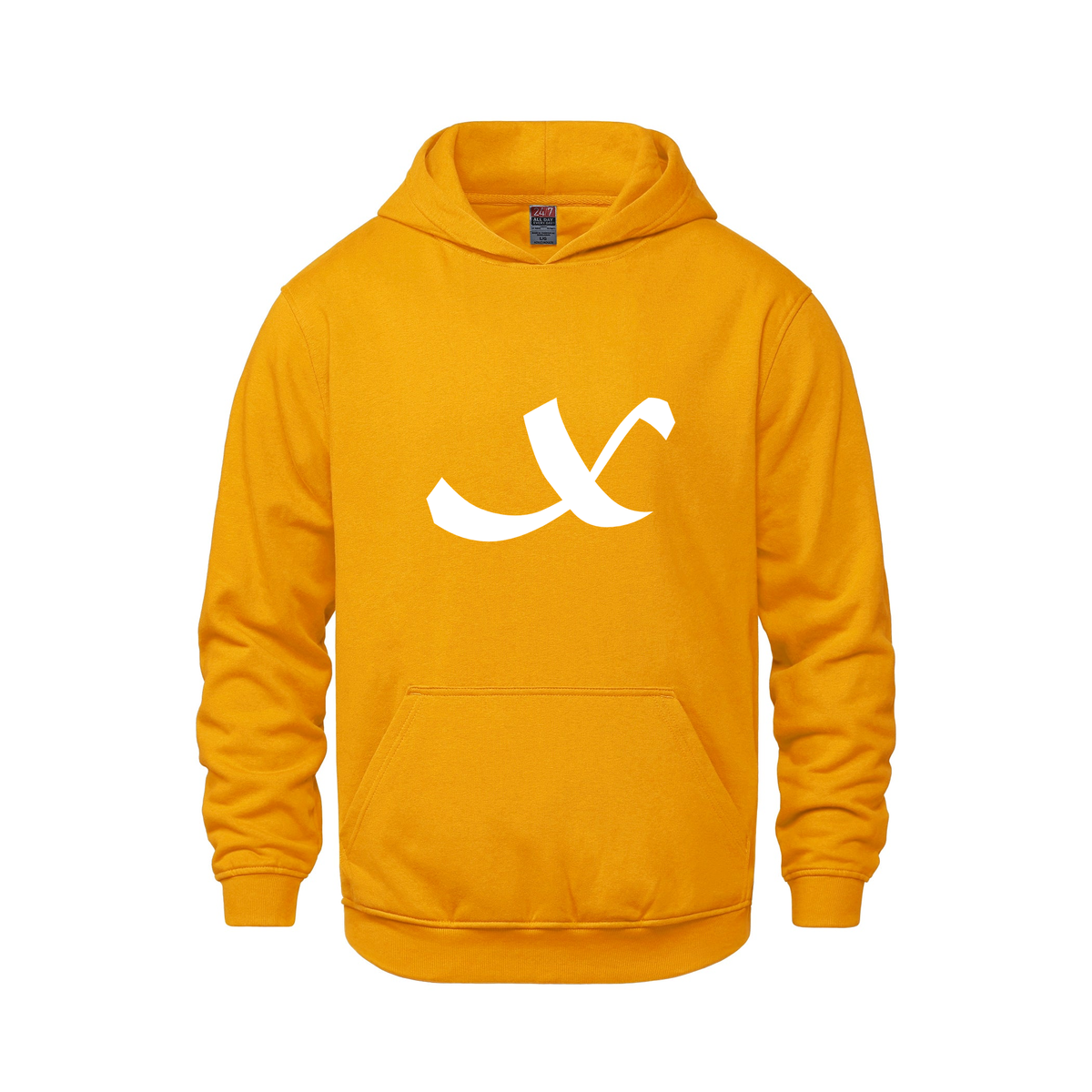 Alphabet X Hoodie 9 inch calligraphy White ink, Gold