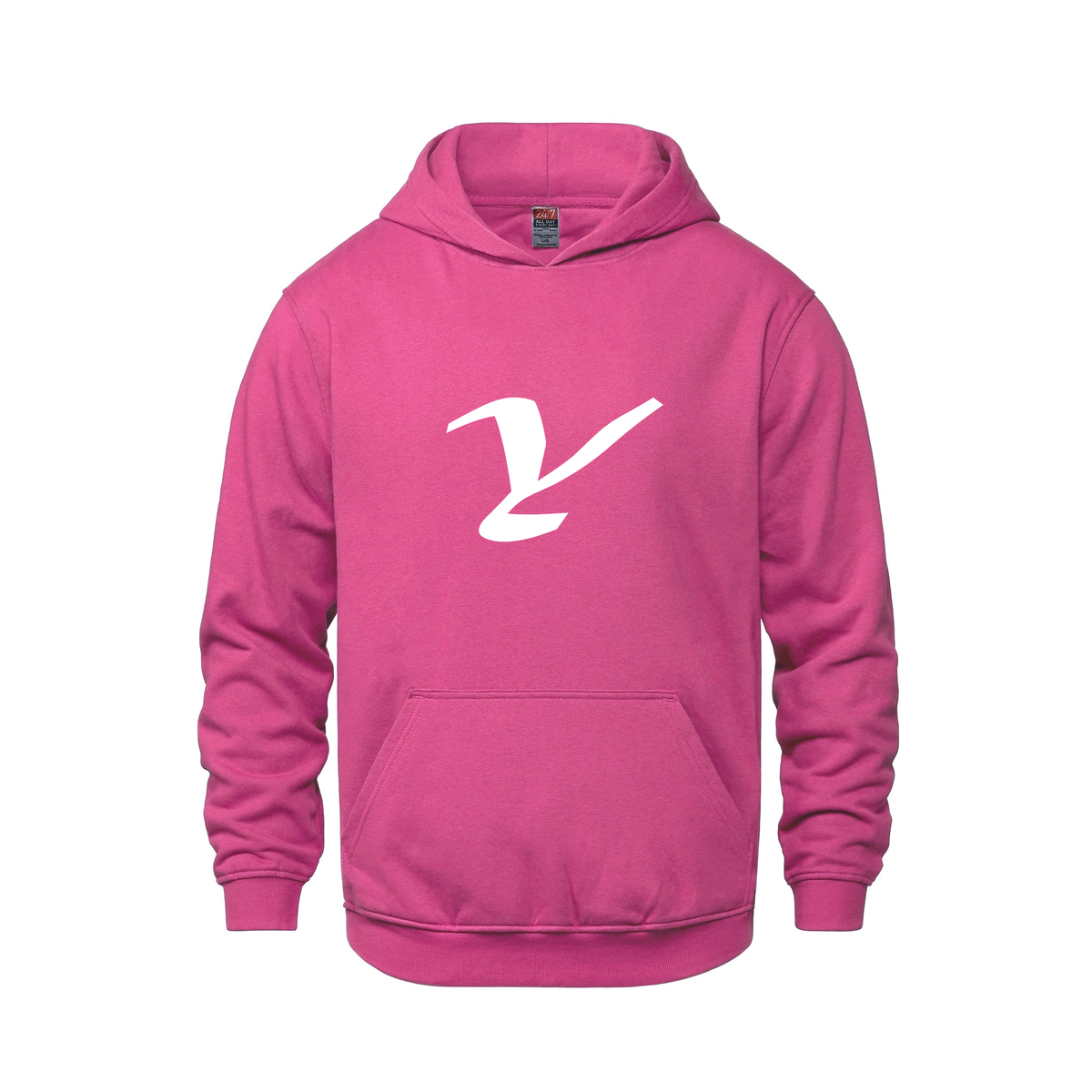Alphabet Y Hoodie 9 inch calligraphy White ink, Heliconia