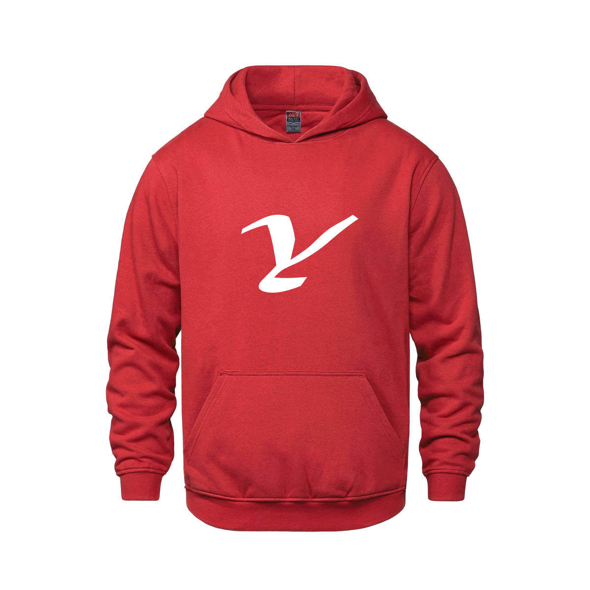 Alphabet Y Hoodie 9 inch calligraphy White ink, Red