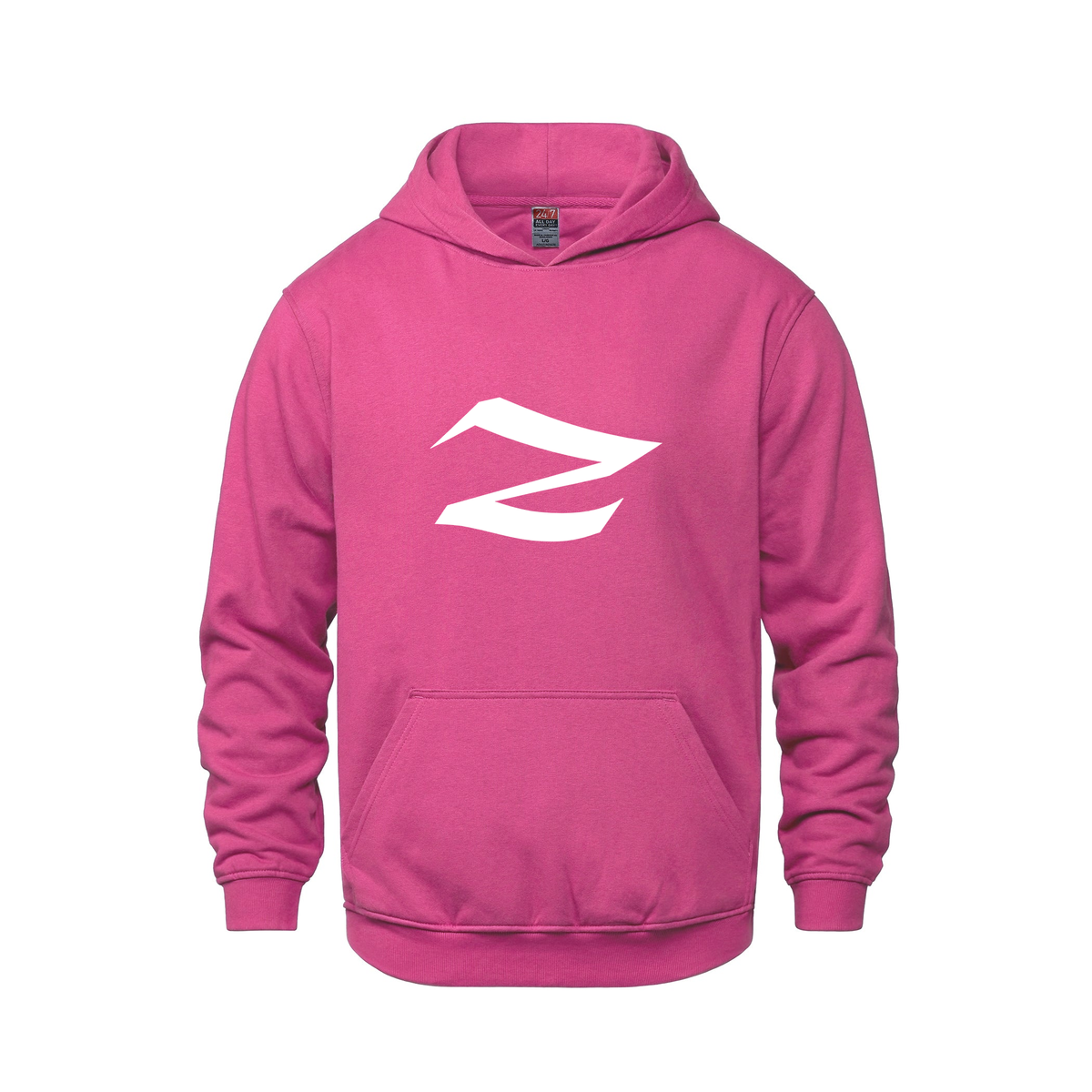 Alphabet Z Hoodie 9 inch calligraphy White ink, Heliconia