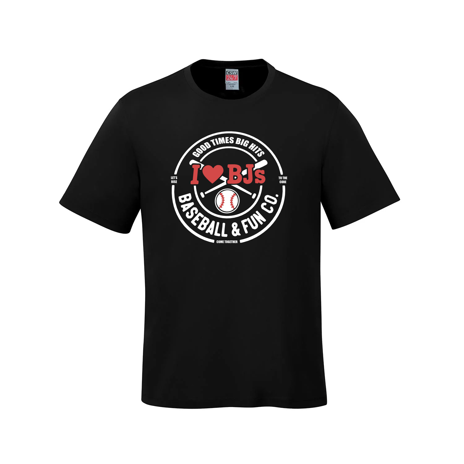 Play Ball in Style: The "I Love BJs" Baseball Tee