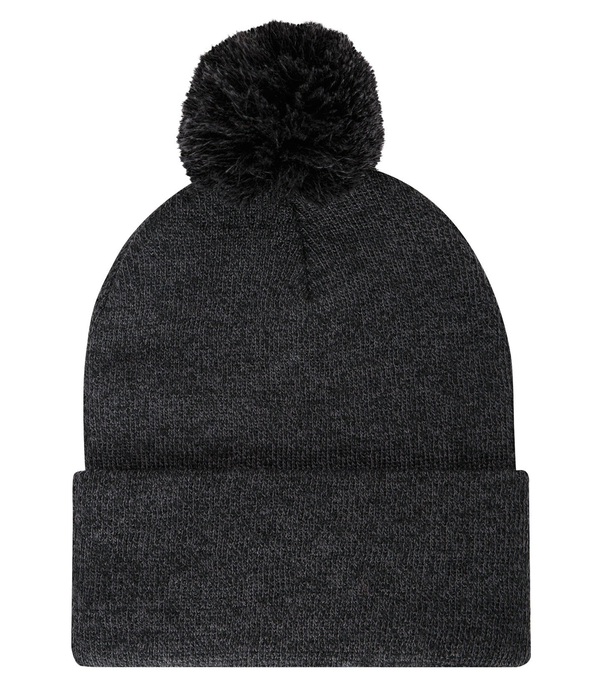 ATC Everyday Collection C1202, Pom Pom Cuff Toque, Black Heather*
