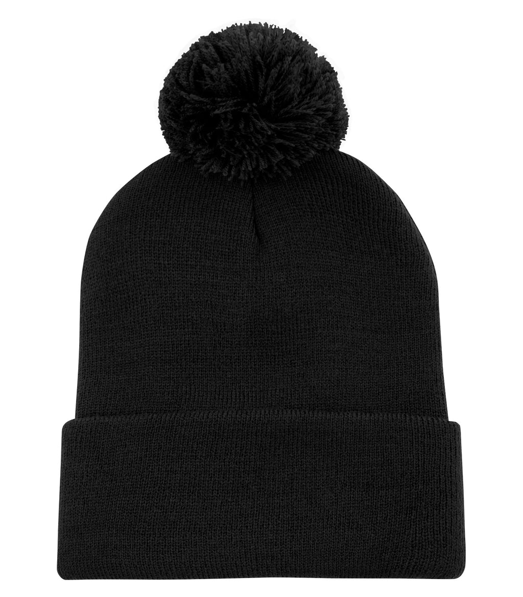ATC Everyday Collection C1202, Pom Pom Cuff Toque, Black