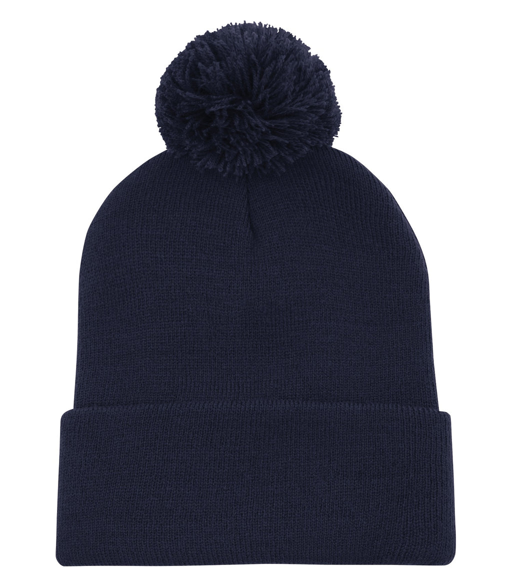 ATC Everyday Collection C1202, Pom Pom Cuff Toque, True Navy