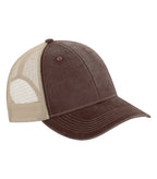 ATC C1322, Pigment Dyed Trucker Cap, Dark Brown/Crème