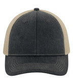 ATC C1322, Pigment Dyed Trucker Cap, Black/Crème
