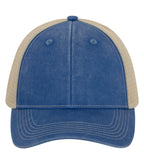 ATC C1322, Pigment Dyed Trucker Cap, Royal/Crème