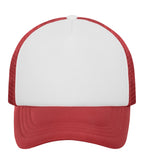 ATC C1327, 5-panel Foam Trucker Cap, White/Red