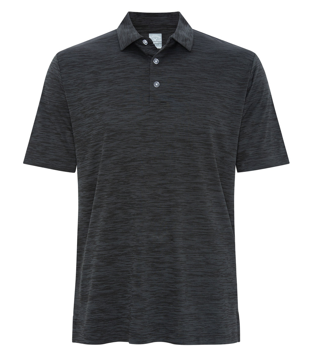 Callaway CGM737, Broken Stripe Texture Polo, Black