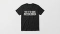 Code Rotted meme tee — black tee with YEP, IT'S CODE ROTTED INDEED in white text