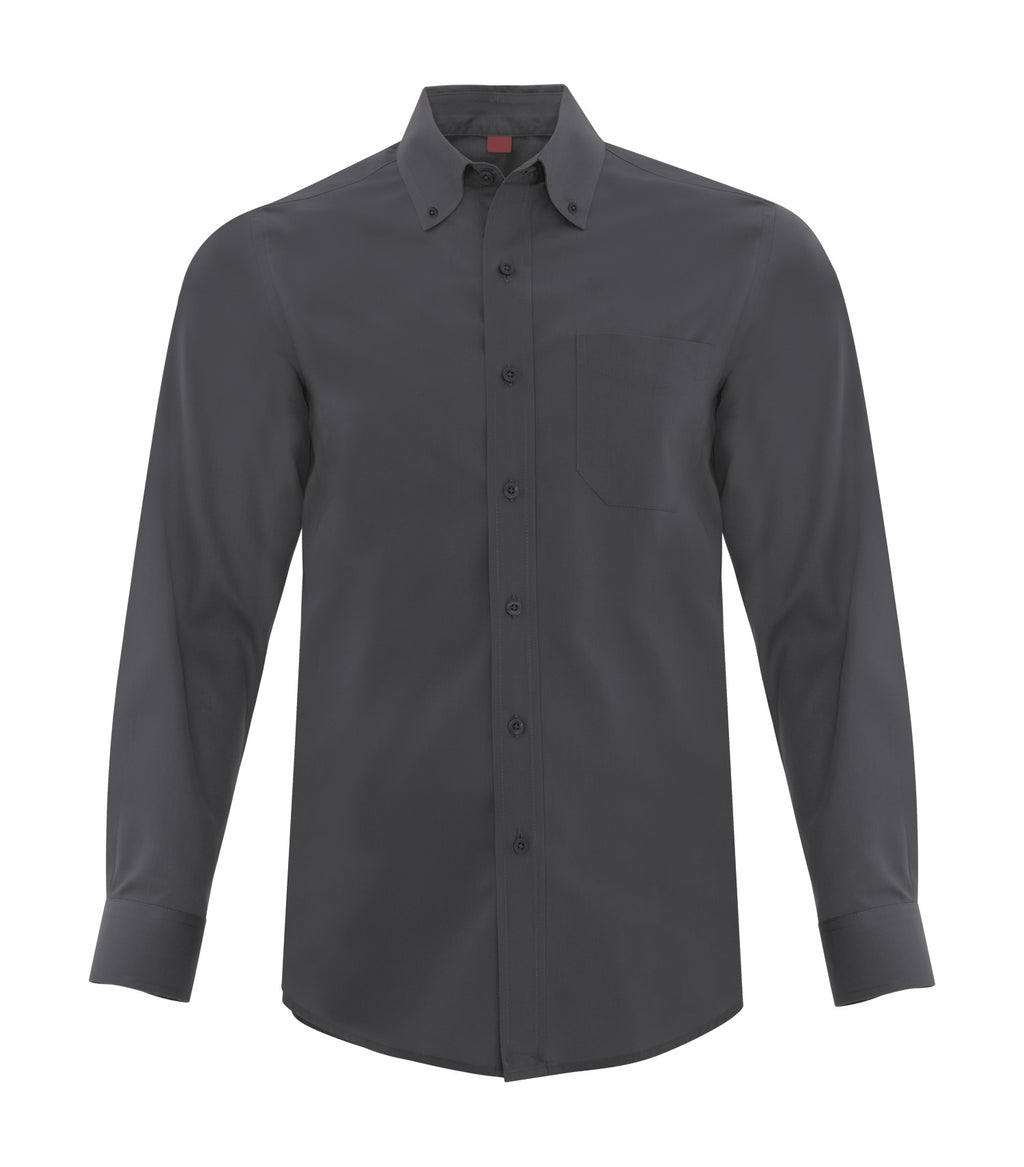Coal Harbour D6013, Everyday Long Sleeve Woven Shirt, Iron Grey