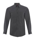 Coal Harbour D6013, Everyday Long Sleeve Woven Shirt, Iron Grey