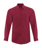 Coal Harbour D6013, Everyday Long Sleeve Woven Shirt, Rich Red