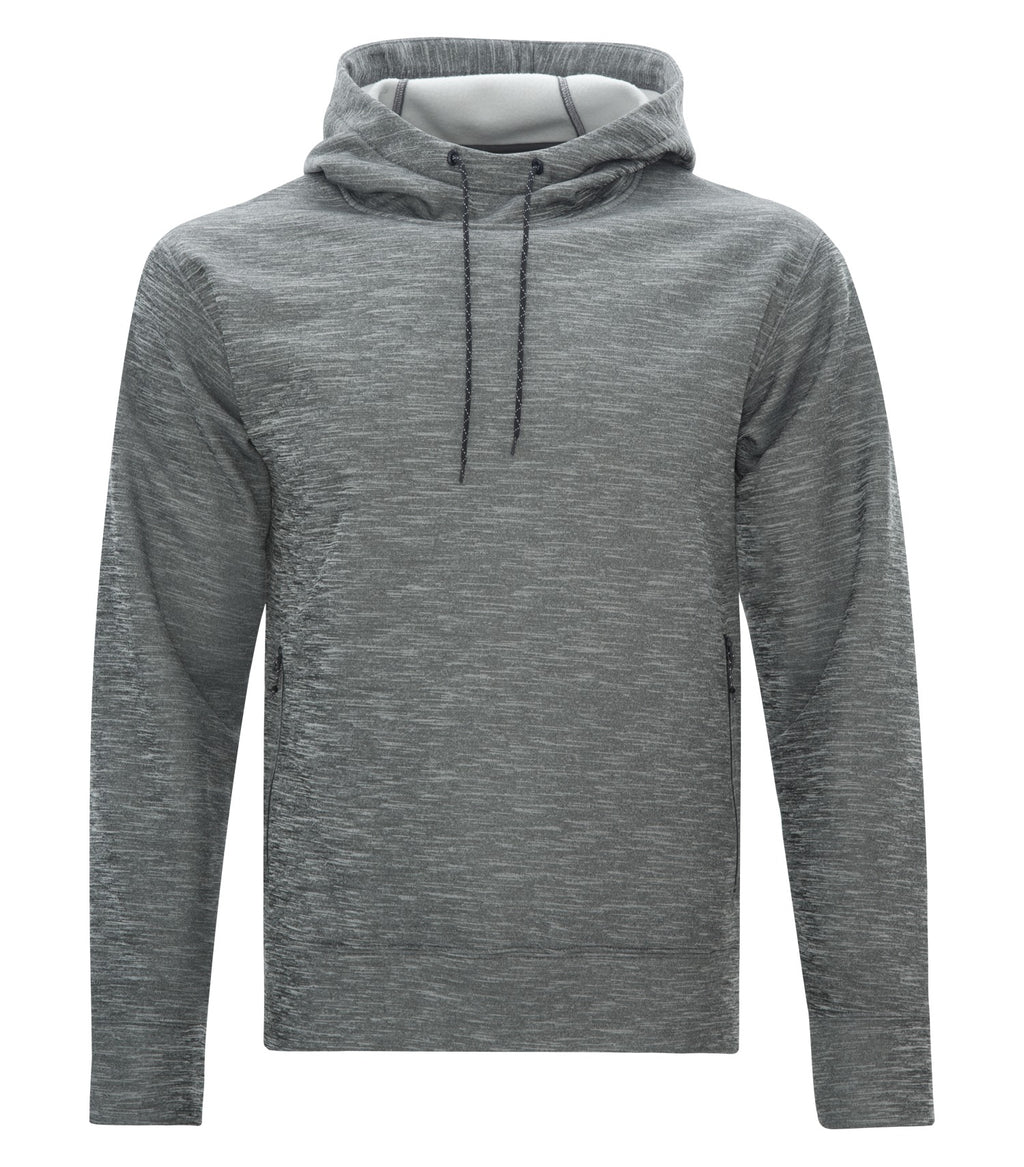 DryFrame DF7656, Dry Tech Water Resistant Fleece Pullover Hoodie, Asphalt Heather