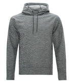DryFrame DF7656, Dry Tech Water Resistant Fleece Pullover Hoodie, Asphalt Heather