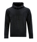 DryFrame DF7656, Dry Tech Water Resistant Fleece Pullover Hoodie, Black Heather