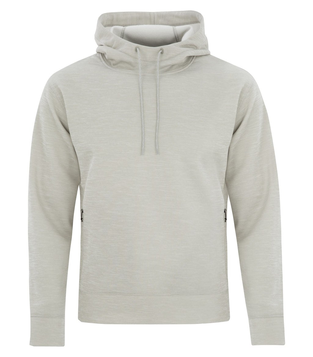DryFrame DF7656, Dry Tech Water Resistant Fleece Pullover Hoodie, Glacier Heather