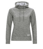 DryFrame DF7656L, Dry Tech Water Resistant Fleece Ladies' Pullover Hoodie, Asphalt Heather