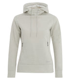 DryFrame DF7656L, Dry Tech Water Resistant Fleece Ladies' Pullover Hoodie, Glacier Heather