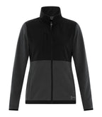 DryFrame DF7670L, Huron Fleece Tech Ladies' Jacket, Asphalt/Black