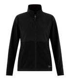 DryFrame DF7670L, Huron Fleece Tech Ladies' Jacket, Black/Black